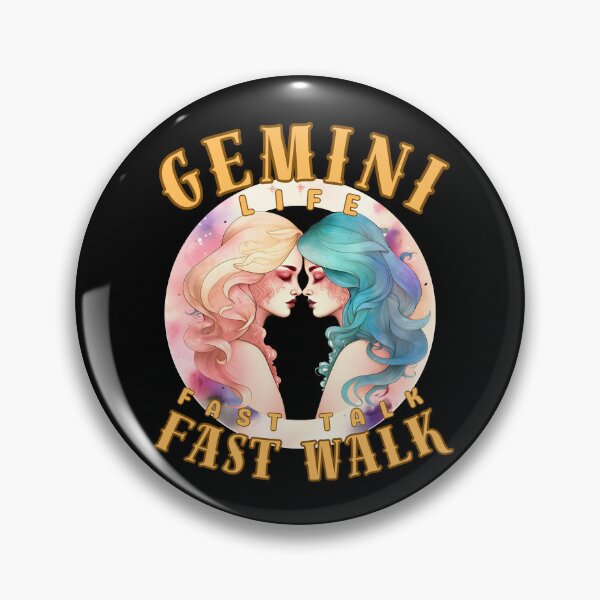 Item preview, Gemini Life: Fast Talk, Fast Walk. gemini funny designed and sold by ZodiacWonders.