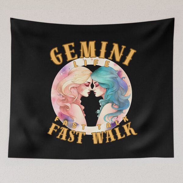 Item preview, Gemini Life: Fast Talk, Fast Walk. gemini funny designed and sold by ZodiacWonders.