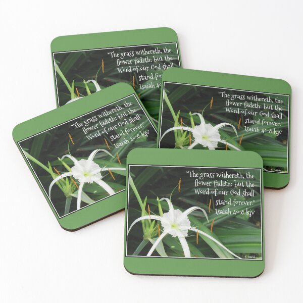 Item preview, Isaiah 40:8 and Spider Lily Flower designed and sold by Linda Walsh.