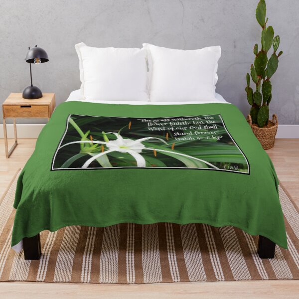 Item preview, Isaiah 40:8 and Spider Lily Flower designed and sold by Linda Walsh.