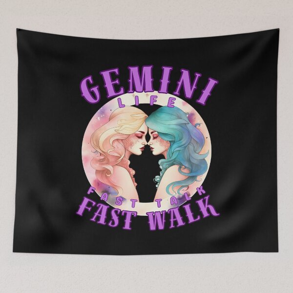 Item preview, Gemini Life: Fast Talk, Fast Walk. gemini season designed and sold by ZodiacWonders.
