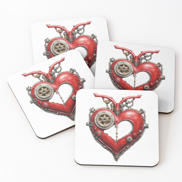 Item preview, Aetherial Crimson Contraption: Steampunk Red Heart on a Purity Plinth designed and sold by LoveSecrets.