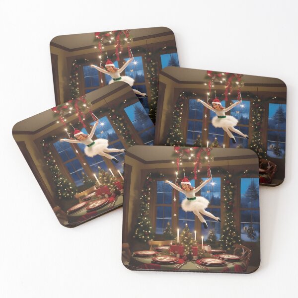 Item preview, FEMALE BALLERINA HOVERING OVER CHRISTMAS TABLE designed and sold by PIGCASSOSAIART.