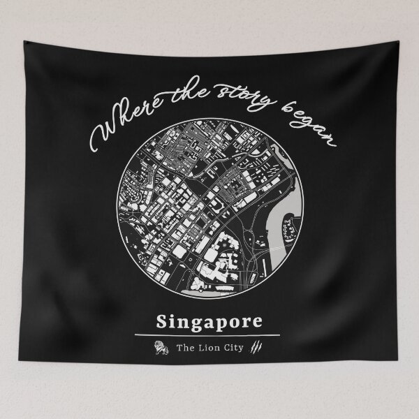 Item preview, Where The Story Began Singapore The Lion City Hometown City designed and sold by Ninety9Secrets.