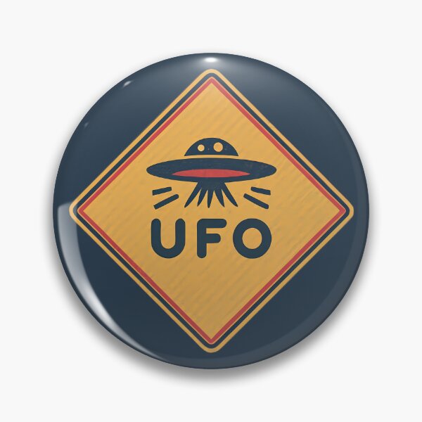 Item preview, UFO Warning Road Sign designed and sold by FlexYourMind.