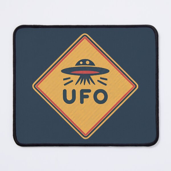 Item preview, UFO Warning Road Sign designed and sold by FlexYourMind.