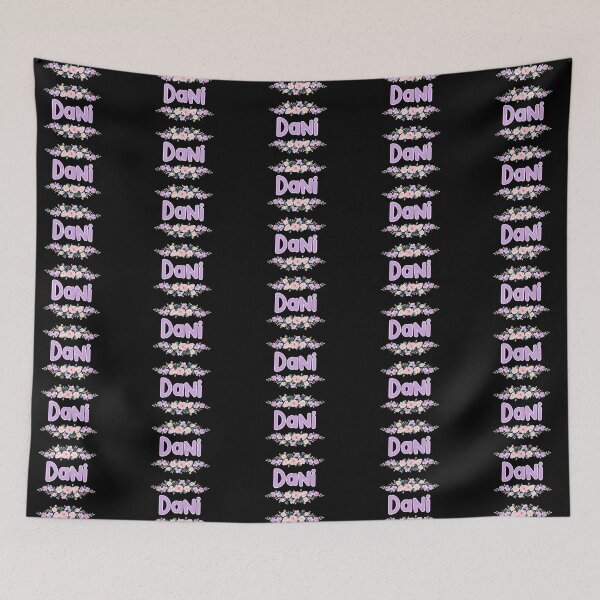 Item preview, Purple Flower Dani Name Label (Black) designed and sold by NormadWorld.
