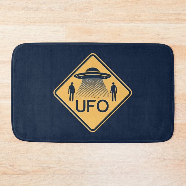 Item preview, UFO Warning Street Sign designed and sold by FlexYourMind.
