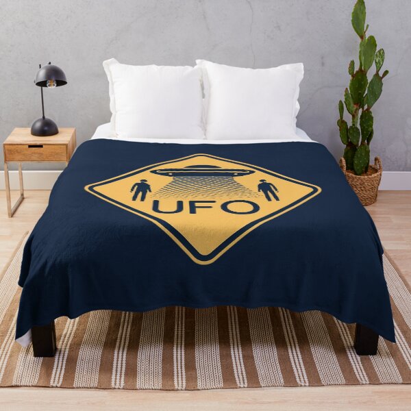 Item preview, UFO Warning Street Sign designed and sold by FlexYourMind.