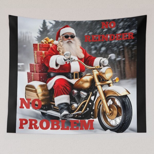 Item preview, Santa On A Motorcycle, No Reindeer, No Problem. designed and sold by PlanetMarker.