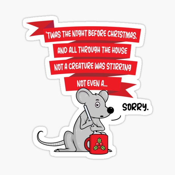 Item preview, Stirring Christmas Mouse Funny (on light colors) designed and sold by messy-nessie.