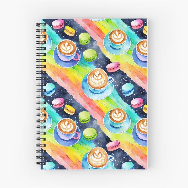 Item preview, Macarons and Coffee on Rainbows in Space designed and sold by craftyvixenart.