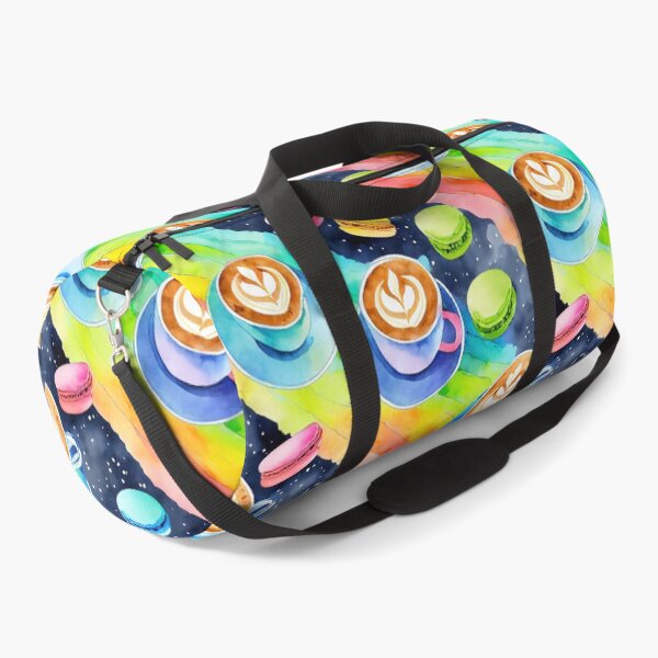 Item preview, Macarons and Coffee on Rainbows in Space designed and sold by craftyvixenart.