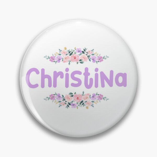 Item preview, Purple Flower Christina Name Label designed and sold by NormadWorld.