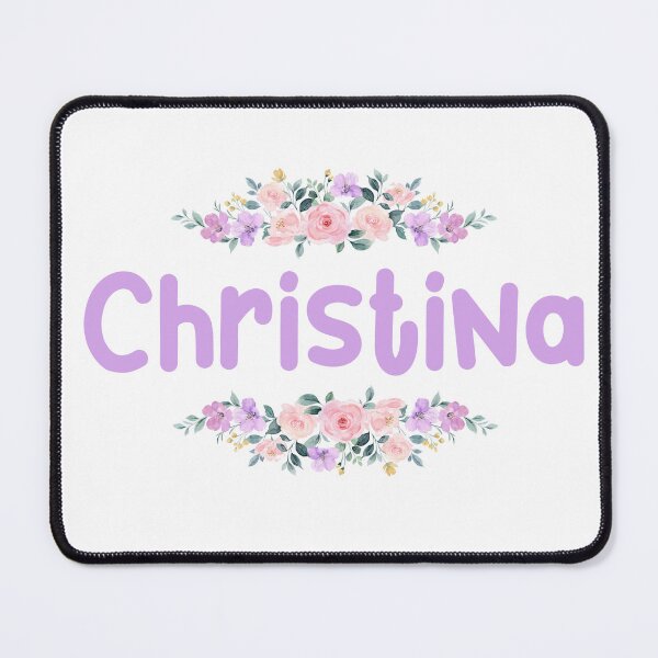 Item preview, Purple Flower Christina Name Label designed and sold by NormadWorld.