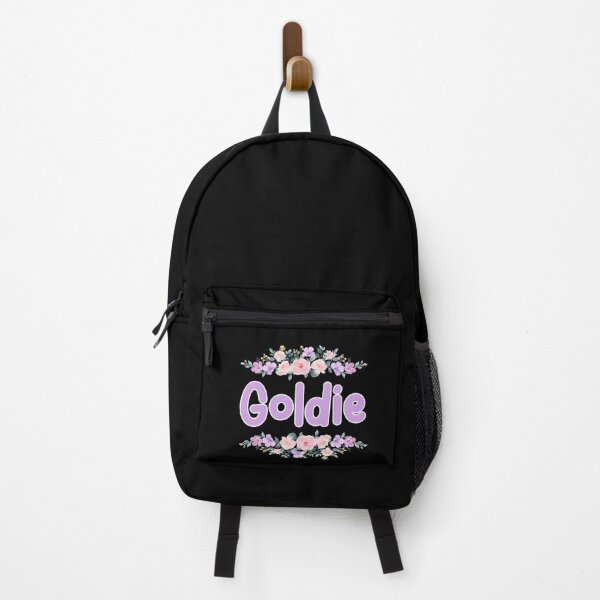 Item preview, Purple Flower Goldie Name Label (Black) designed and sold by NormadWorld.