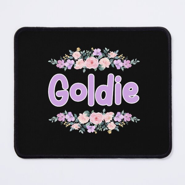 Item preview, Purple Flower Goldie Name Label (Black) designed and sold by NormadWorld.