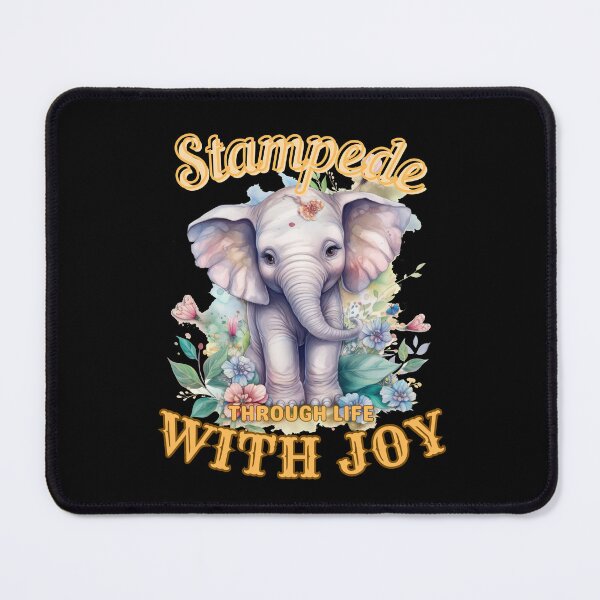 Item preview, Stampede Through Life with Joy. elephant lover designed and sold by ElephantVibes.