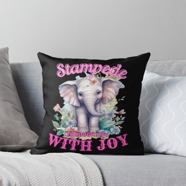 Item preview, Stampede Through Life with Joy. elephant head designed and sold by ElephantVibes.