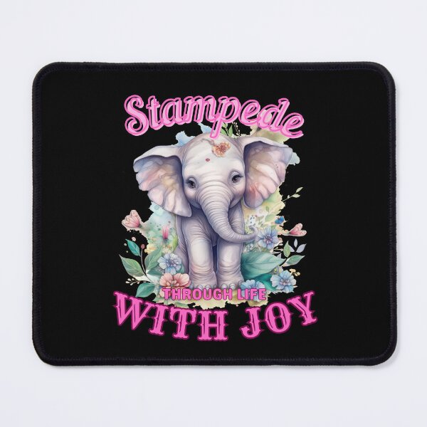 Item preview, Stampede Through Life with Joy. elephant head designed and sold by ElephantVibes.