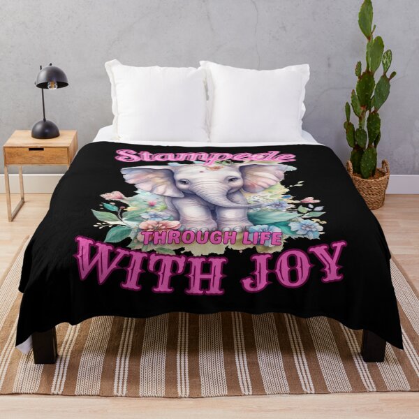 Item preview, Stampede Through Life with Joy. elephant head designed and sold by ElephantVibes.