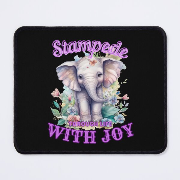 Item preview, Stampede Through Life with Joy. elephant face designed and sold by ElephantVibes.