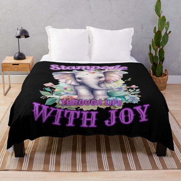 Item preview, Stampede Through Life with Joy. elephant face designed and sold by ElephantVibes.