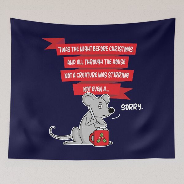 Item preview, Stirring Christmas Mouse Funny (on dark colors) designed and sold by messy-nessie.