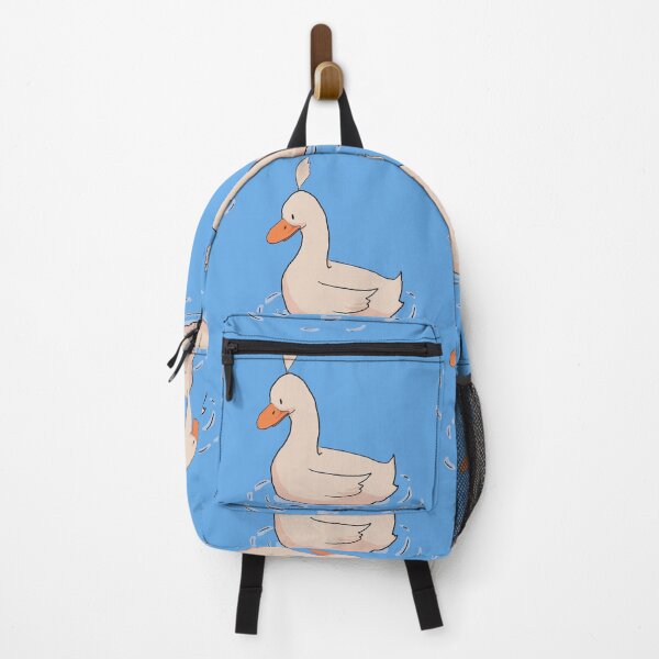Item preview, duck with feather on big head with blue background designed and sold by AslanAndBeeprim.