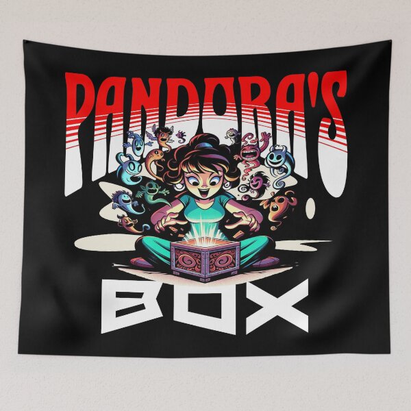 Item preview, Pandora's Box: Greek Mythology White Red Text designed and sold by MegaDirt.
