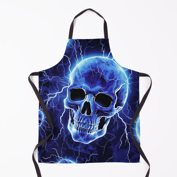Item preview, Neon Electric Blue Lightening Skulls designed and sold by slicksdesigns.