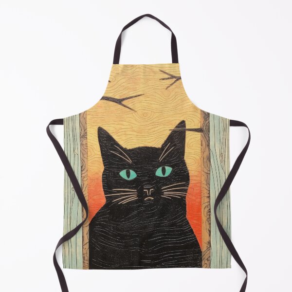 Item preview, Cute black cat with blue eyes - drawing in pink designed and sold by WallGemsArt.