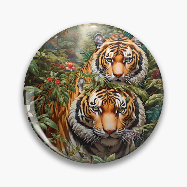 Item preview, A Tiger's Gaze: A Seamless Triptych of Jungle Majesty designed and sold by Best-Art-32.