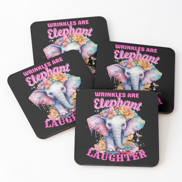 Item preview, Wrinkles Are Elephant Laughter Lines. elephant head designed and sold by ElephantVibes.