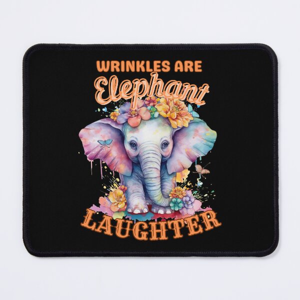Item preview, Wrinkles Are Elephant Laughter Lines. elephant portrait designed and sold by ElephantVibes.