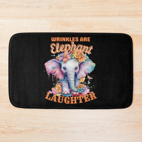 Item preview, Wrinkles Are Elephant Laughter Lines. elephant portrait designed and sold by ElephantVibes.