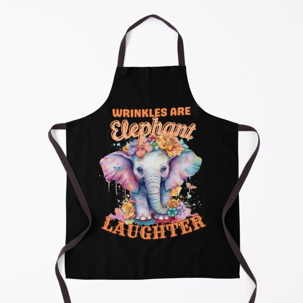 Item preview, Wrinkles Are Elephant Laughter Lines. elephant portrait designed and sold by ElephantVibes.