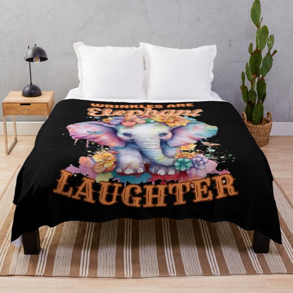 Item preview, Wrinkles Are Elephant Laughter Lines. elephant portrait designed and sold by ElephantVibes.