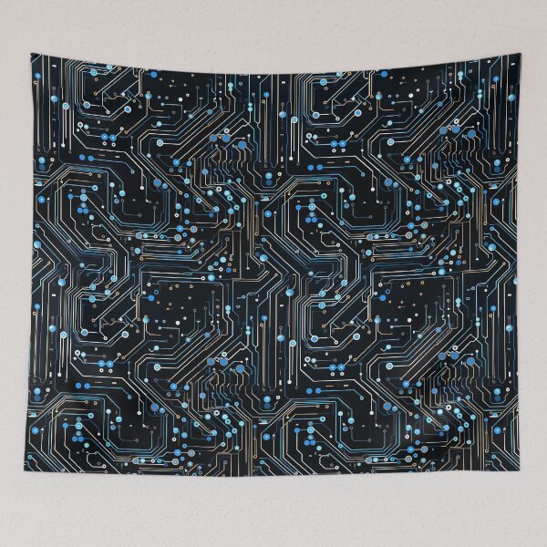 Item preview, Digital Mosaic Circuit Board Electric Pattern designed and sold by NikkofTime.