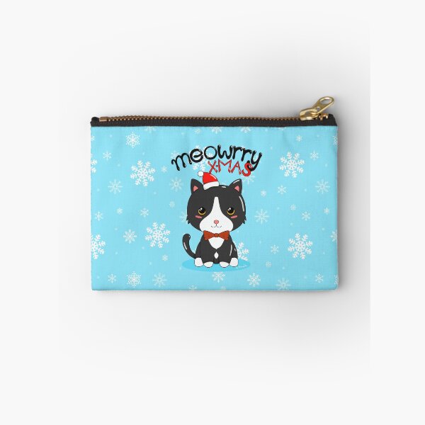 Item preview, Super Cute Christmas Cat with a red bow Meow-rry Christmas designed and sold by byMariZen.