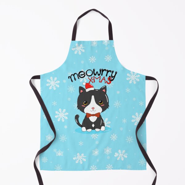 Item preview, Super Cute Christmas Cat with a red bow Meow-rry Christmas designed and sold by byMariZen.