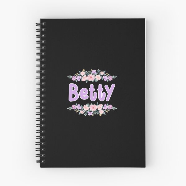 Item preview, Purple Flower Betty Name Label (Black) designed and sold by NormadWorld.