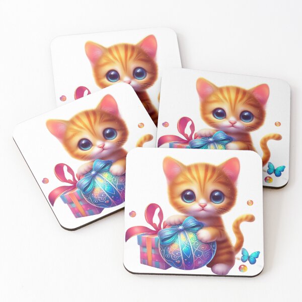 Item preview, Adorable Christmas Cat designed and sold by DigiDreamyArt.