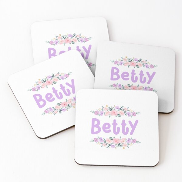 Item preview, Purple Flower Betty Name Label designed and sold by NormadWorld.