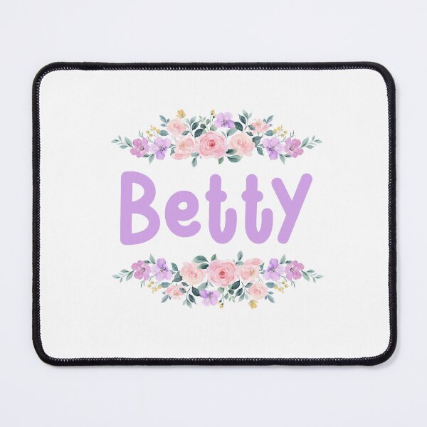 Item preview, Purple Flower Betty Name Label designed and sold by NormadWorld.