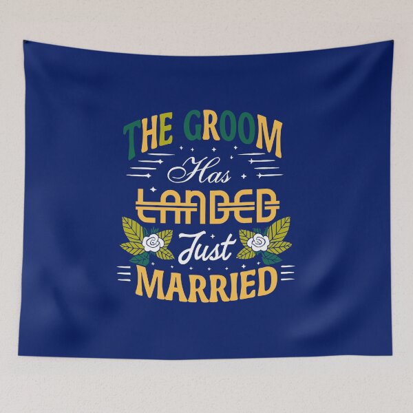 Item preview, The Groom Has Landed: Show Off Your New Status with These Just Married Shirts designed and sold by FEBRICAST.