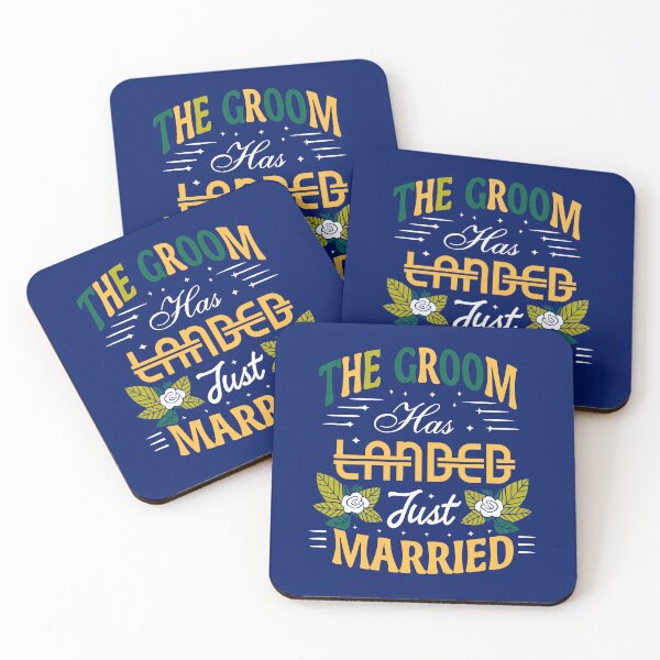 Item preview, The Groom Has Landed: Show Off Your New Status with These Just Married Shirts designed and sold by FEBRICAST.