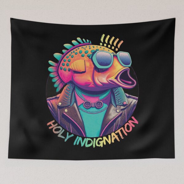 Item preview, Spotted pink and orange fish in sunglasses designed and sold by HarridanCreates.