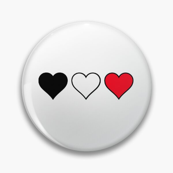 Item preview, 3 hearts black white red designed and sold by Ylvinga.