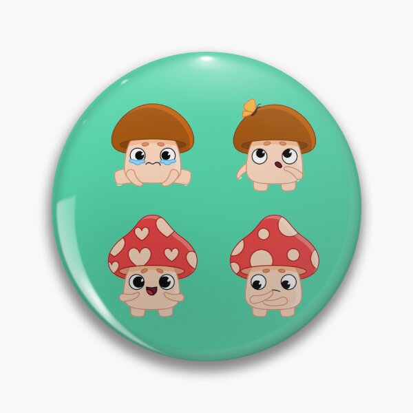 Item preview, Mushroom Cartoon, Cute Mushrooms, Emotional Mushrooms designed and sold by DigitalPattio.